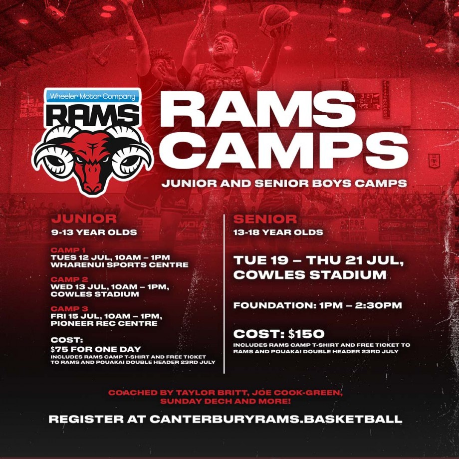 Image of Canterbury Rams Junior boys basketball camp event